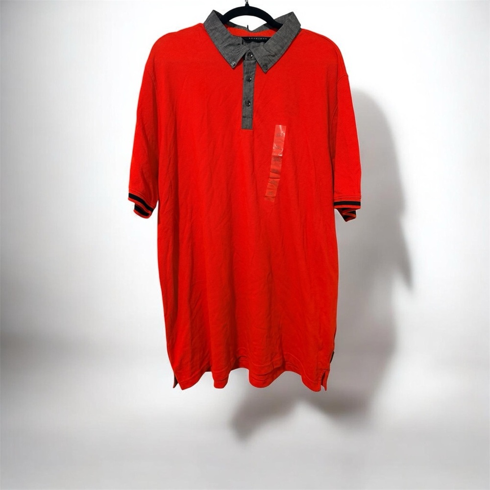 DONATED: Sean John Men’s Polo – 3XL – NWT – Red w/ Contrast Collar